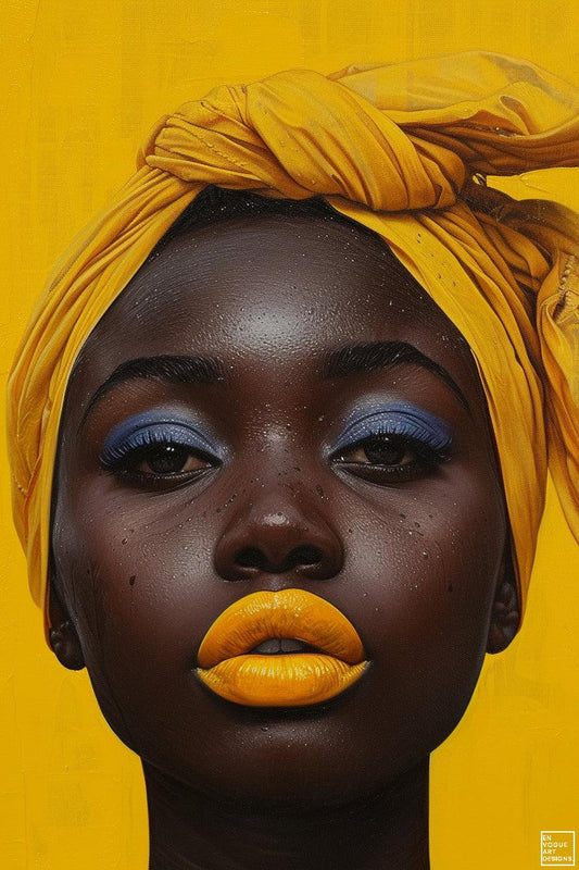 Lips Yellow - EnVogue Art Designs